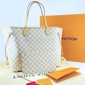 BRAND NEW Louis Vuitton Neverfull Damier Azur Gm